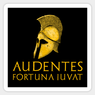 Ancient Rome Latin Quote - Classical Greek Spartan Helmet Sticker